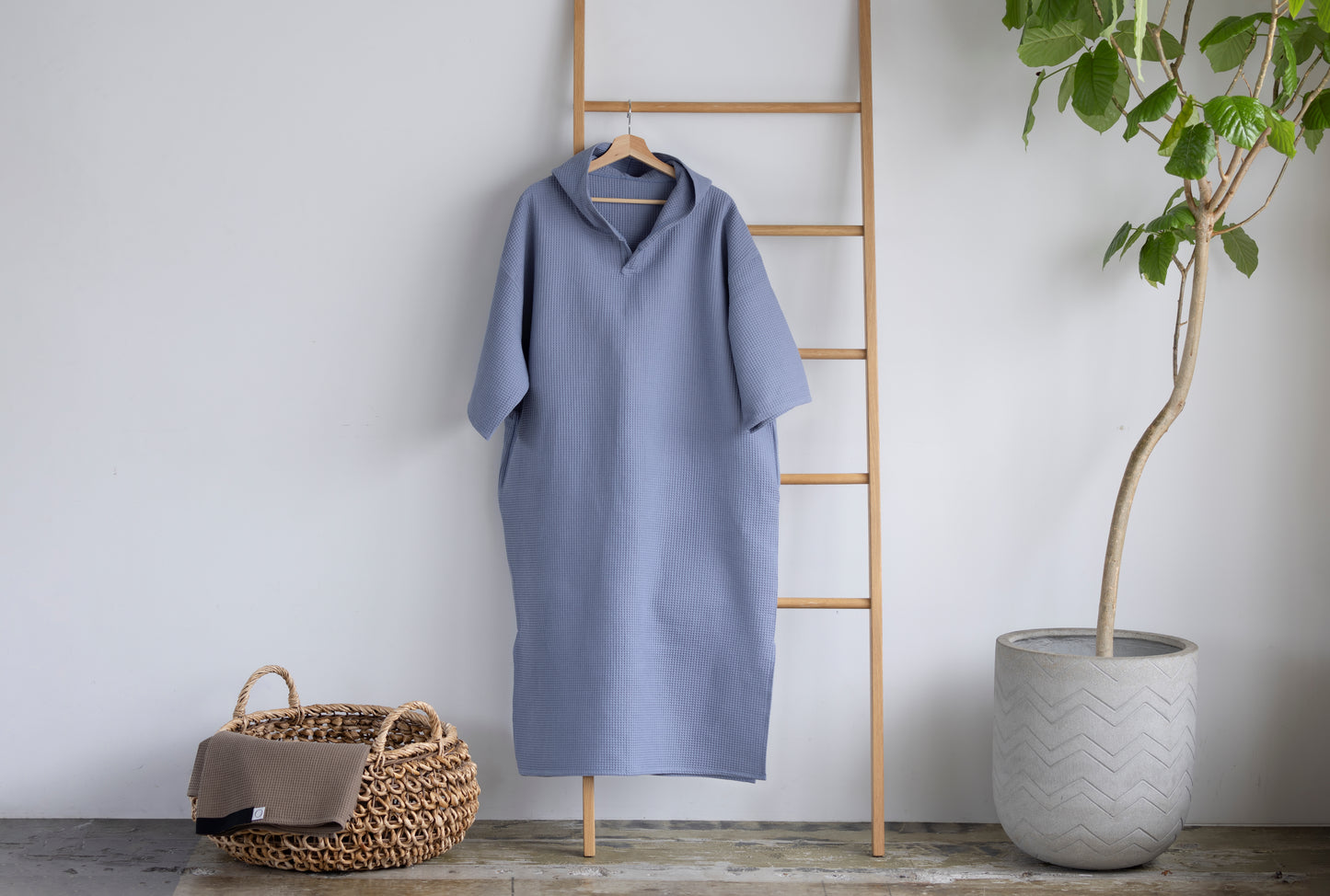 ヘンプワッフル ポンチョ