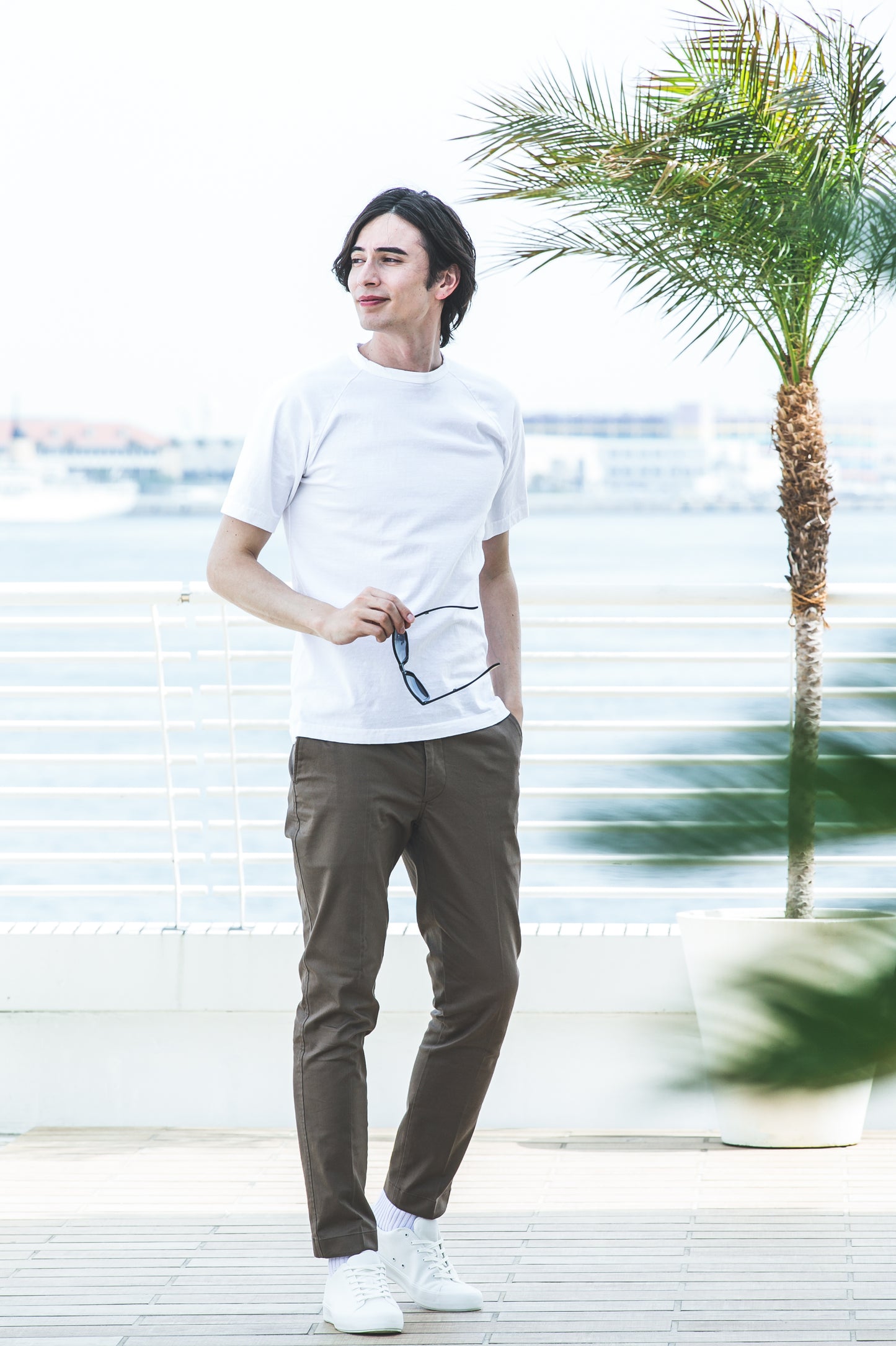 MEN’S ムラ糸クルーネックTシャツ半袖