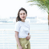 WOMEN’S ムラ糸クルーネックTシャツ半袖